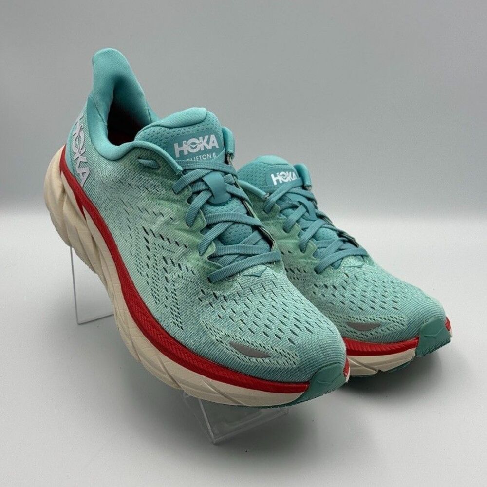 Hoka One One Clifton 8 Shoes Womens Size 9 Running Cushioned Mesh Lightweight